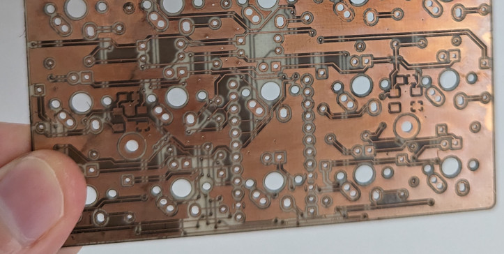 Laser-cut prototype copper circuit board